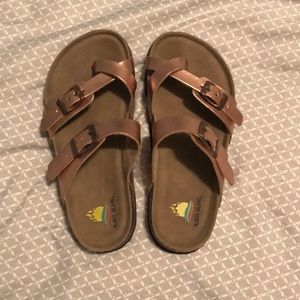 Rose gold sandals